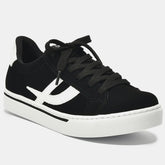 TENIS 016-012-03 EM SINTE PRETO/BRANCO