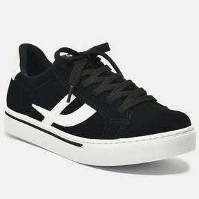 TENIS 016-012-03 EM SINTE PRETO/BRANCO