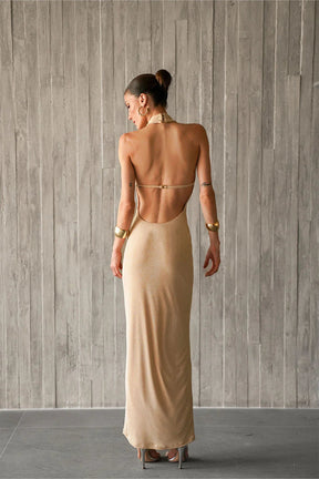 Vestido Éter Dourado