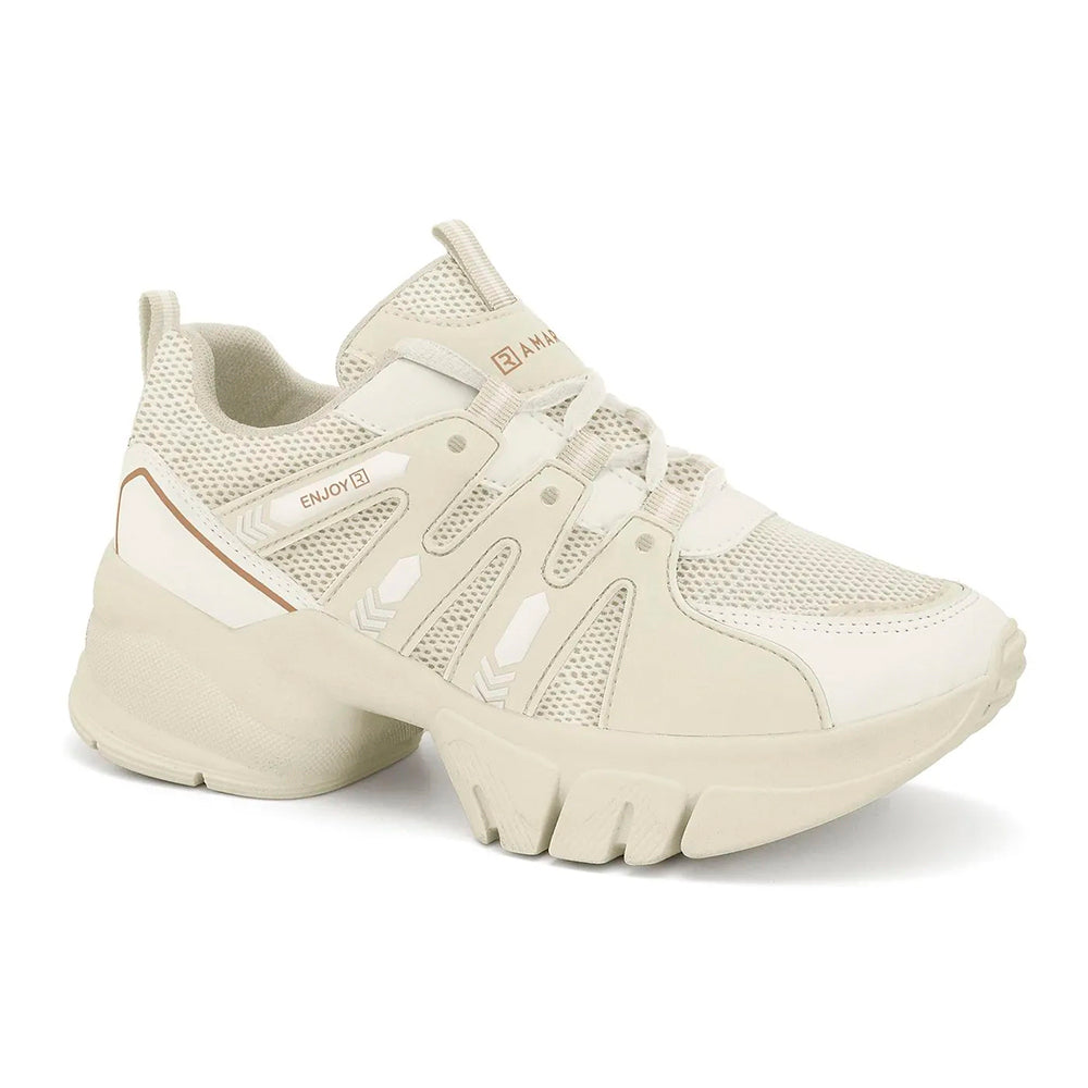 TENIS ESPORTIVO EM SINTETICO FEMININO SOLADO SINTETICO - CABEDAL NOVA YORK/COCONUT