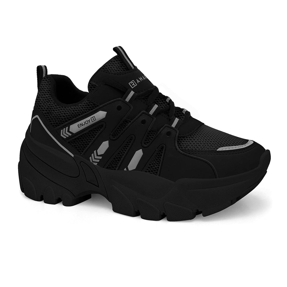 TENIS ESPORTIVO EM SINTETICO FEMININO SOLADO SINTETICO  CABEDAL NOVA YORK/PTO