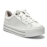 TENIS 010-013-01 EM SINTE BRANCO/BRANCO