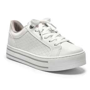 TENIS 010-013-01 EM SINTE BRANCO/BRANCO