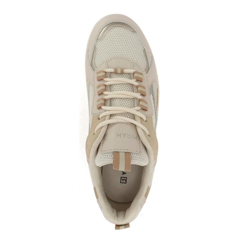 TENIS ESPORTIVO EM SINTETICO FEMININO SOLADO SINTETICO - CABEDAL CALIFORNIA/NATURAL