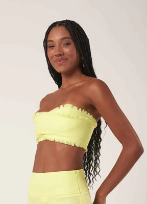 Top de Linho verde-melão Milena