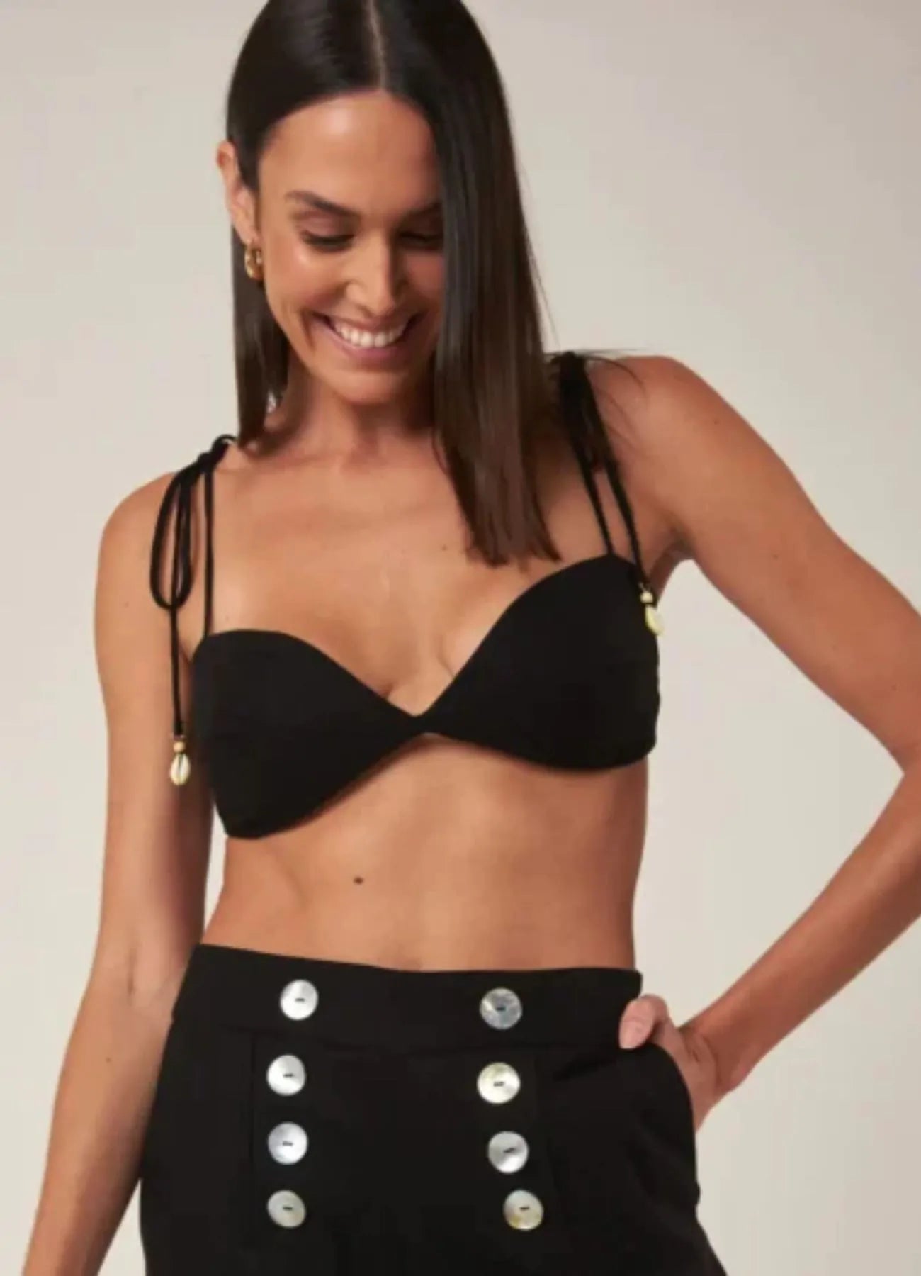 Top de Linho preto Maria