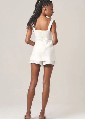 Bata de linho off-white Lara