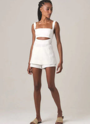 Bata de linho off-white Lara