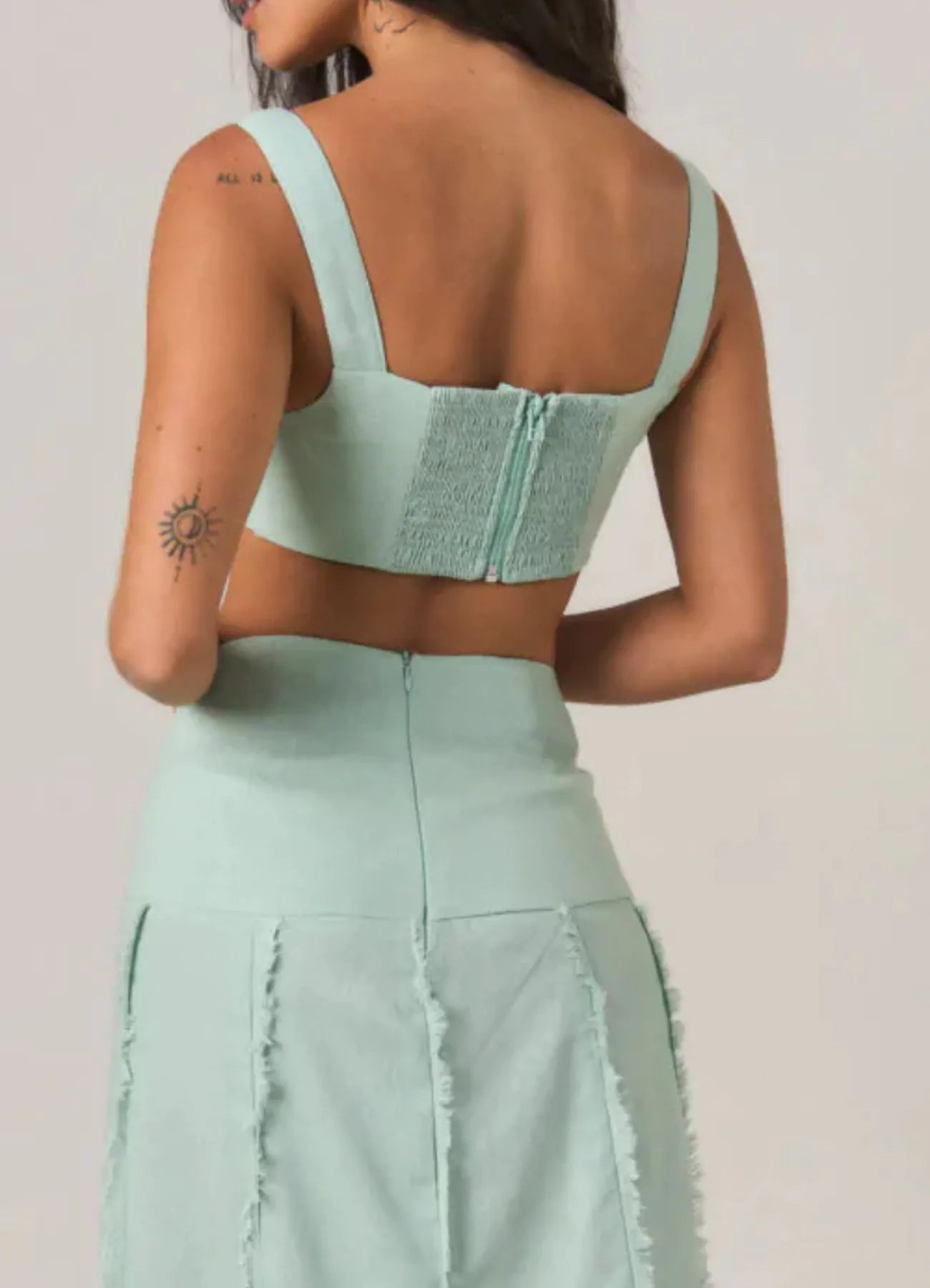 Top de Linho verde-menta Paola