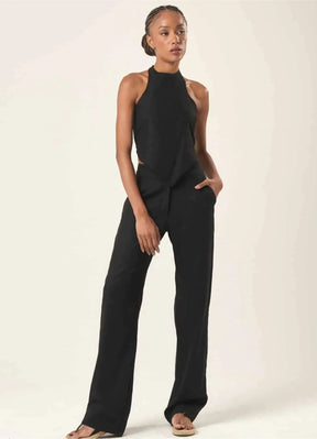 Calça de linho preto Elisa