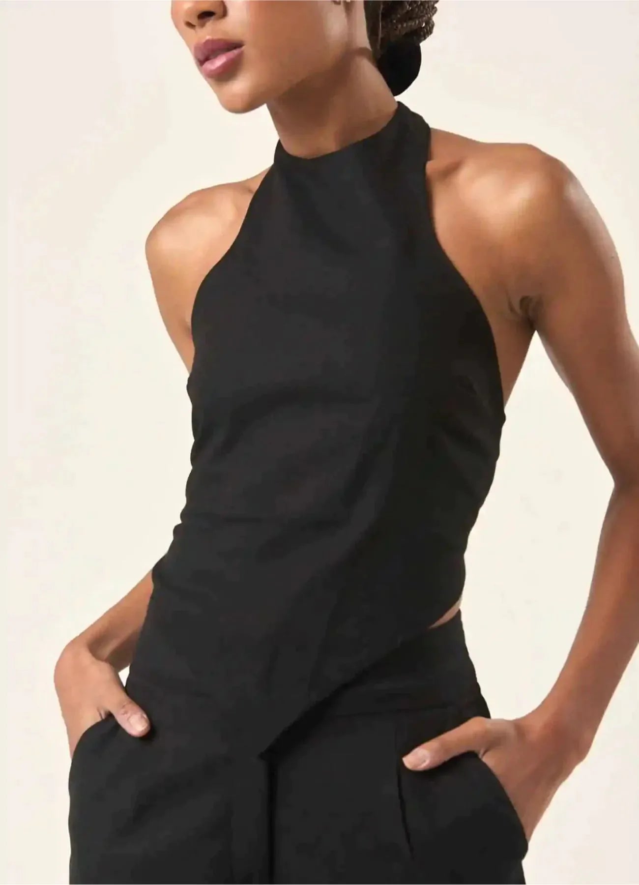 Calça de linho preto Elisa