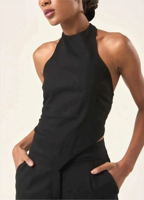 Calça de linho preto Elisa