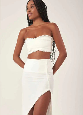 Top de Linho off-white Milena