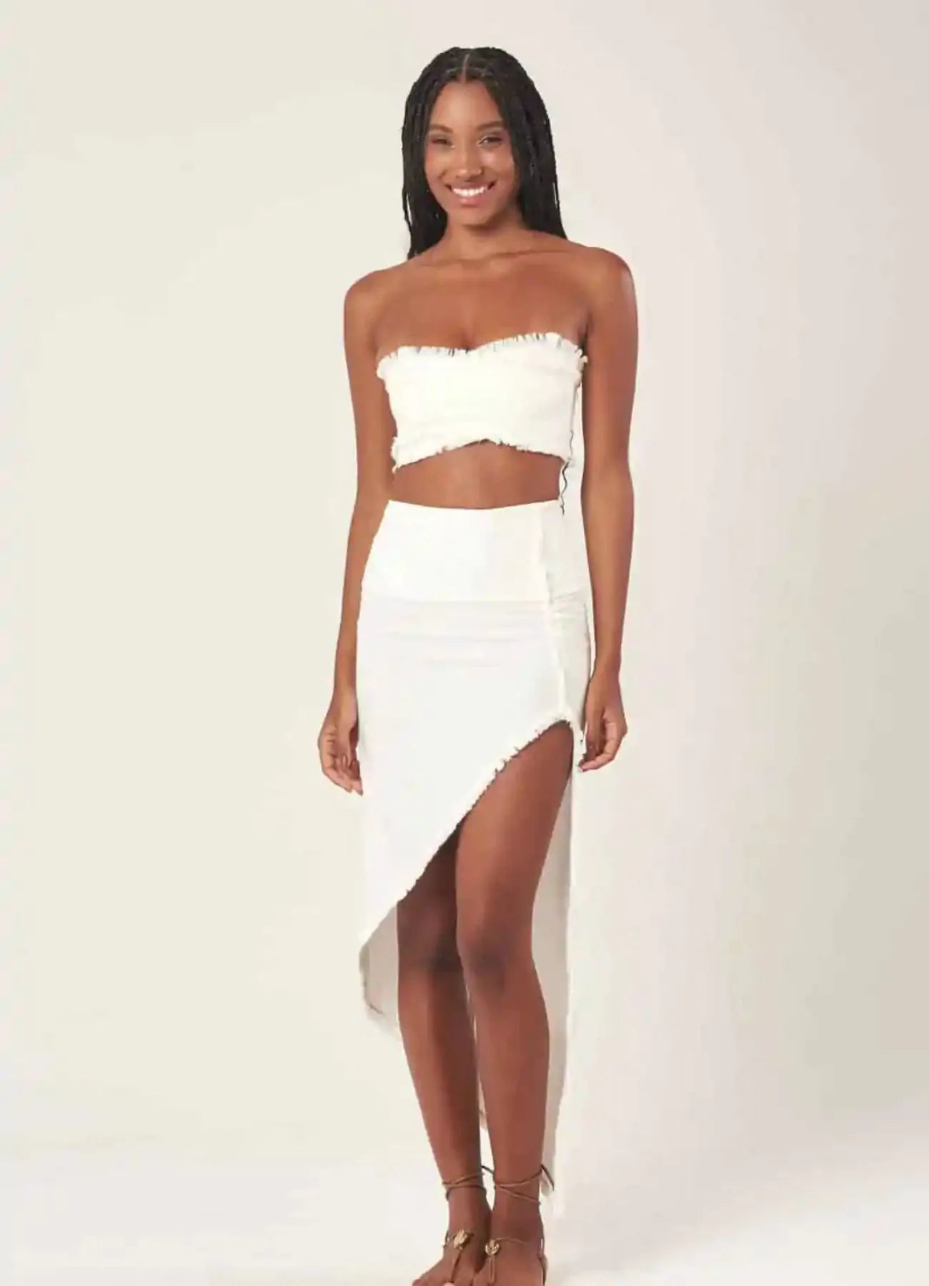 Top de Linho off-white Milena