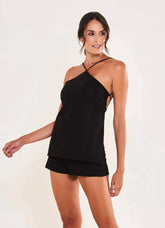 Bata de linho preto Bia