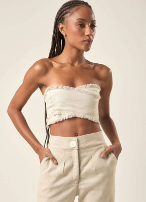 Top de Linho areia Milena