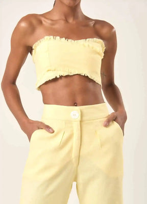 Calça de linho baunilha Julia