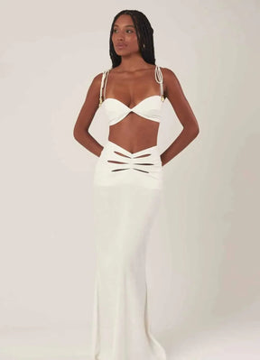 Top de Linho off-white Maria