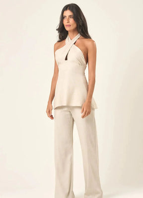 Bata de linho areia Luisa