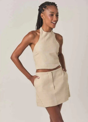 Top de linho areia Amber