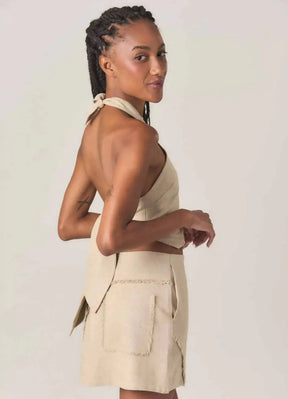 Top de linho areia Amber