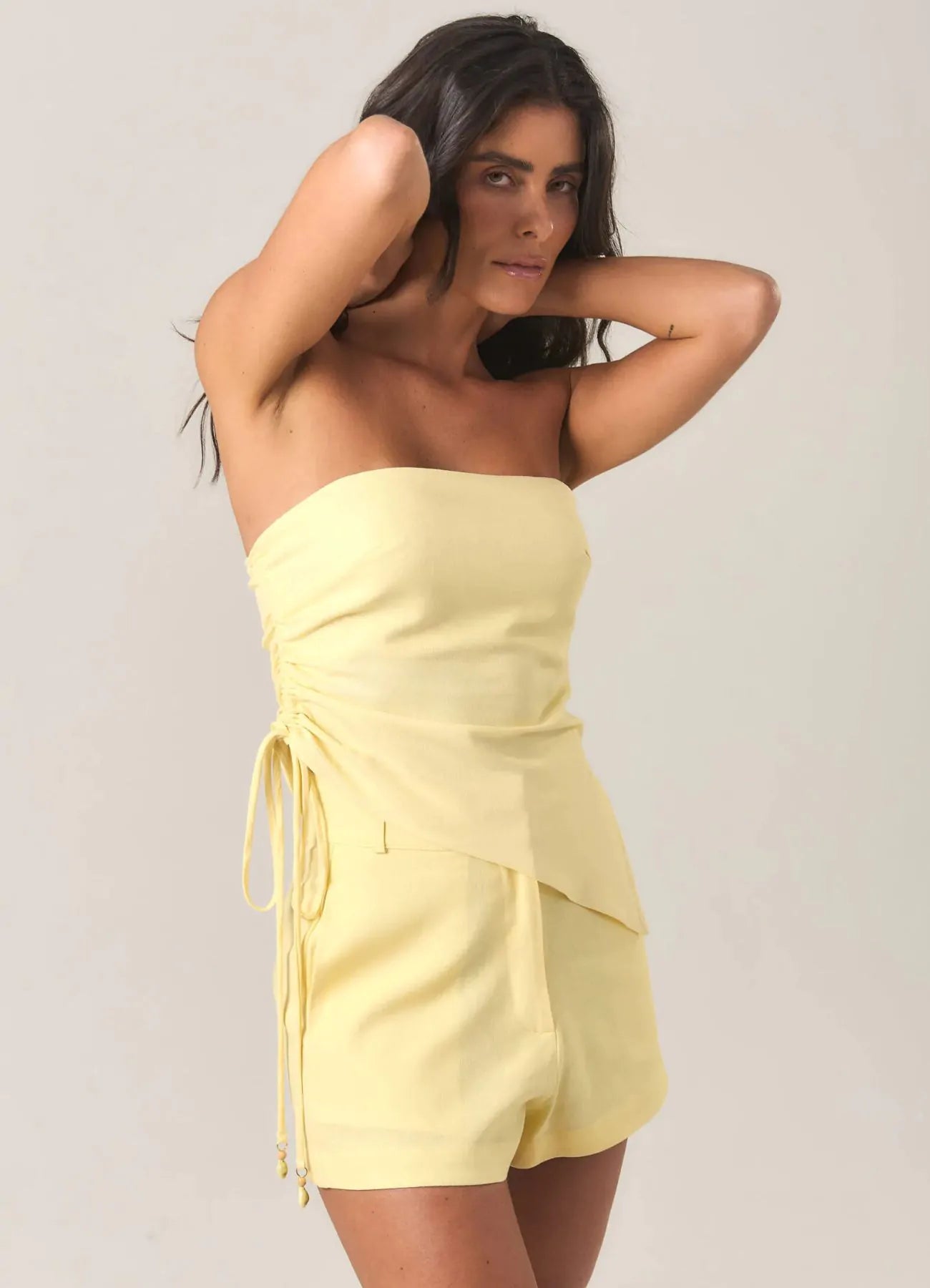 Top de linho baunilha Fabi