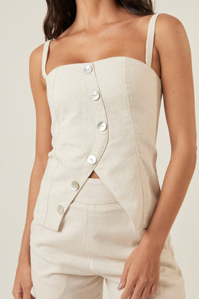 Top de linho natural Roberta