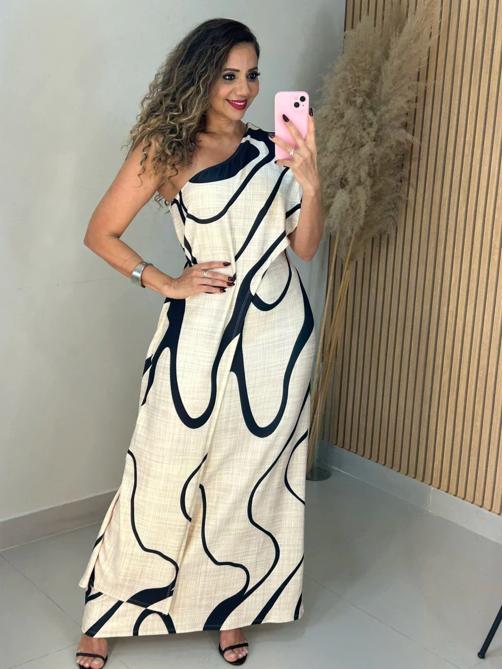 Vestido Longo uma Alça - Viscose