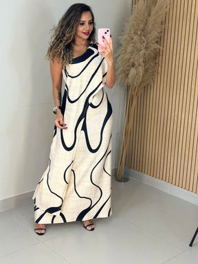 Vestido Longo uma Alça - Viscose