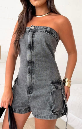 Macaquinho Jeans leveza, estilo e conforto.