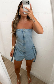 Macaquinho Jeans leveza, estilo e conforto.