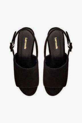 Sandália Plataforma Miso Camurça Preto