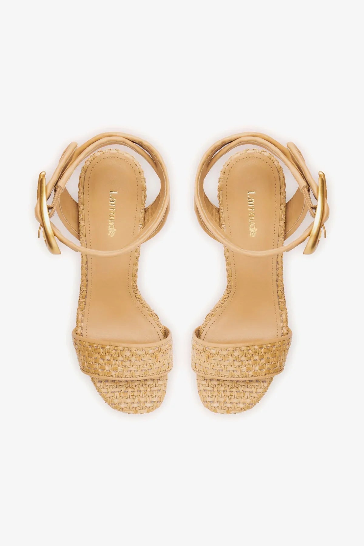 Sandália Dolly Verona Ráfia Natural e Couro Bege