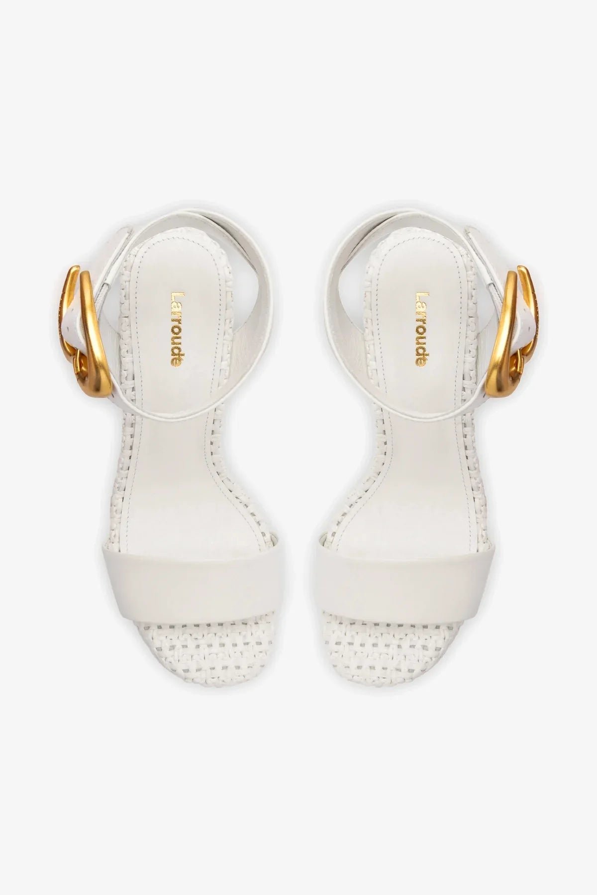 Sandália Dolly Verona Couro Branco e Ráfia Branco