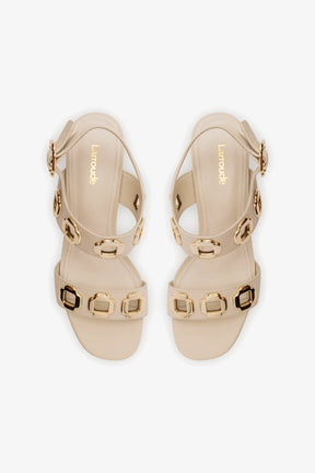 Sandália Milan Couro Off White