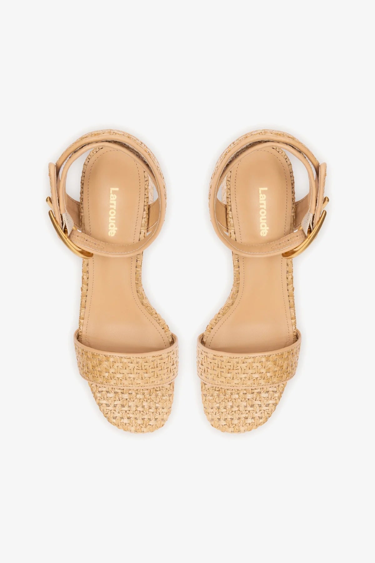 Sandália Dolly Verona Low Ráfia Natural e Couro Bege