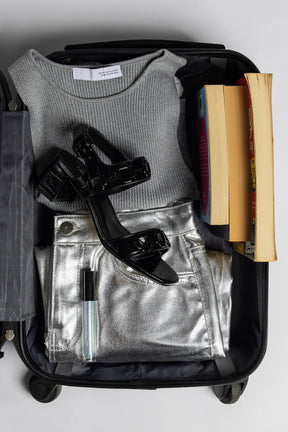 Sandália Milan Couro Croco Preto