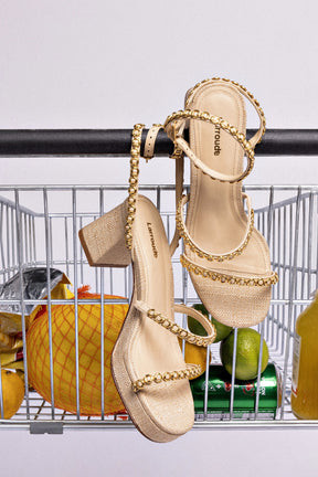 Sandália Gio Milanina Ráfia Bege