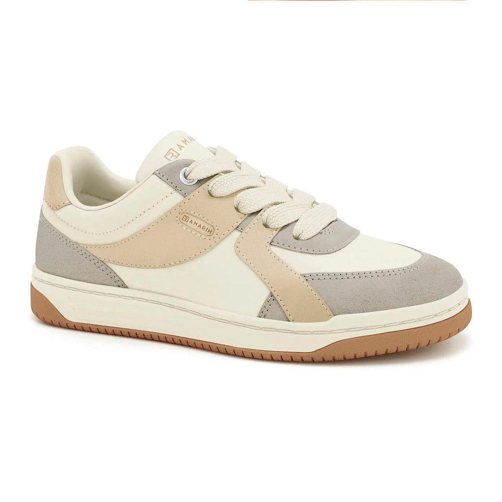 TENIS ESPORTIVO EM SINTETICO FEMININO SOLADO SINTETICO - CAMURÇA PLUS/CINZA