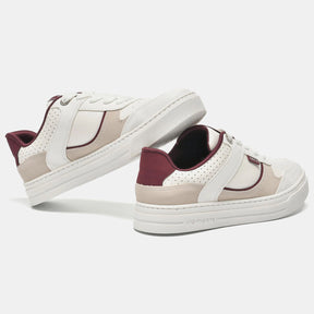 TENIS 281-004-01 EM SINTE MILK/BRANCO/BEGE/MI