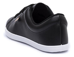 Tênis Feminino Beira Rio Texturizado Preto Sola Branca