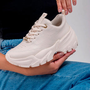 TENIS ESPORTIVO EM SINTETICO FEMININO SOLADO SINTETICO - NAPA BLESS PLUS/COCONUT