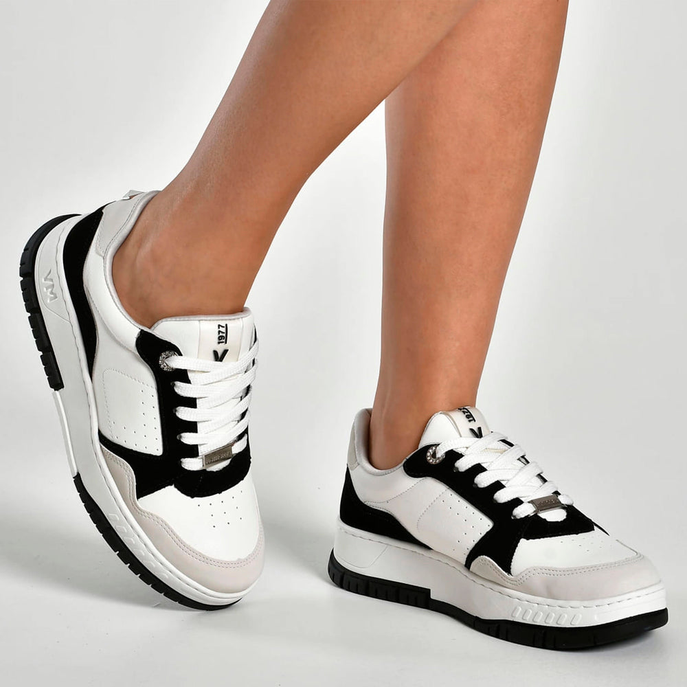 TENIS 219-002-01 EM SINTE GELO/PRETO/MILK