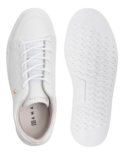 Tênis Ramarim Casual Branco Ouro Caixa Alta Feminino