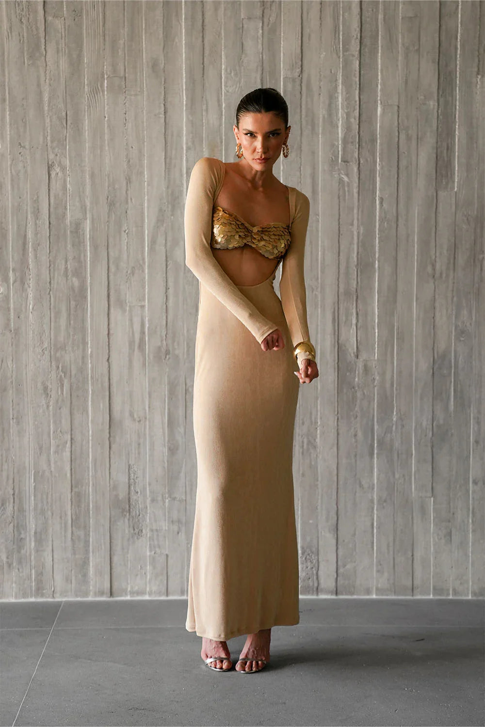 Vestido Nébula Dourado