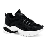 TENIS ESPORTIVO EM TEXTIL FEMININO SOLADO SINTETICO - CABEDAL OURO/PTO