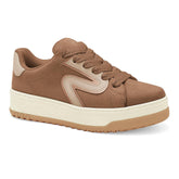 TENIS ESPORTIVO EM TEXTIL FEMININO SOLADO SINTETICO - CAMURÇA PLUS/CACAU