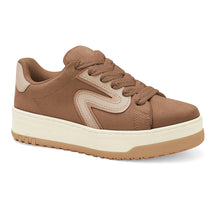 TENIS ESPORTIVO EM TEXTIL FEMININO SOLADO SINTETICO - CAMURÇA PLUS/CACAU