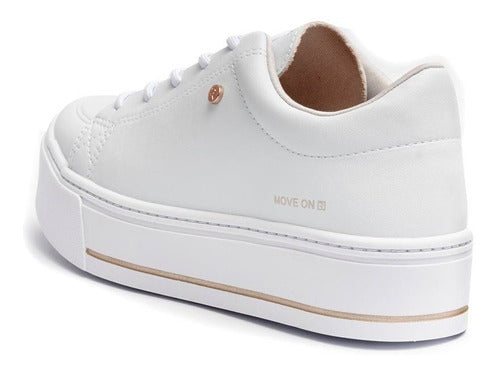 Tênis Ramarim Casual Branco Ouro Caixa Alta Feminino