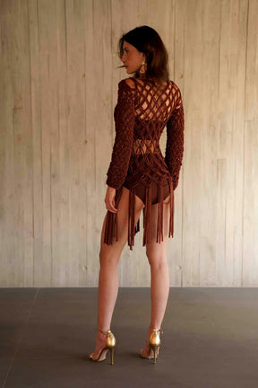 Vestido Mônaco Marrom